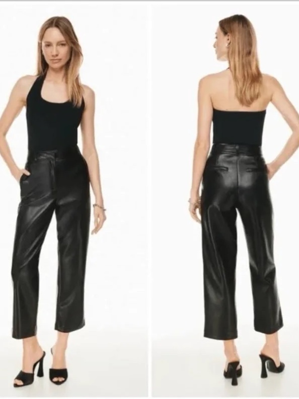 NWT Aritzia Babaton cropped faux leather pants